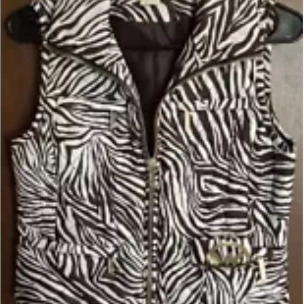 Michael Kors zebra print puffer jacket size small